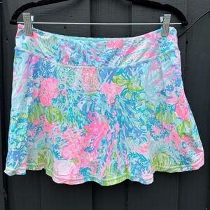 Lilly Pulitzer Aila Luxletic Skirt in Pink, Blue, and Green